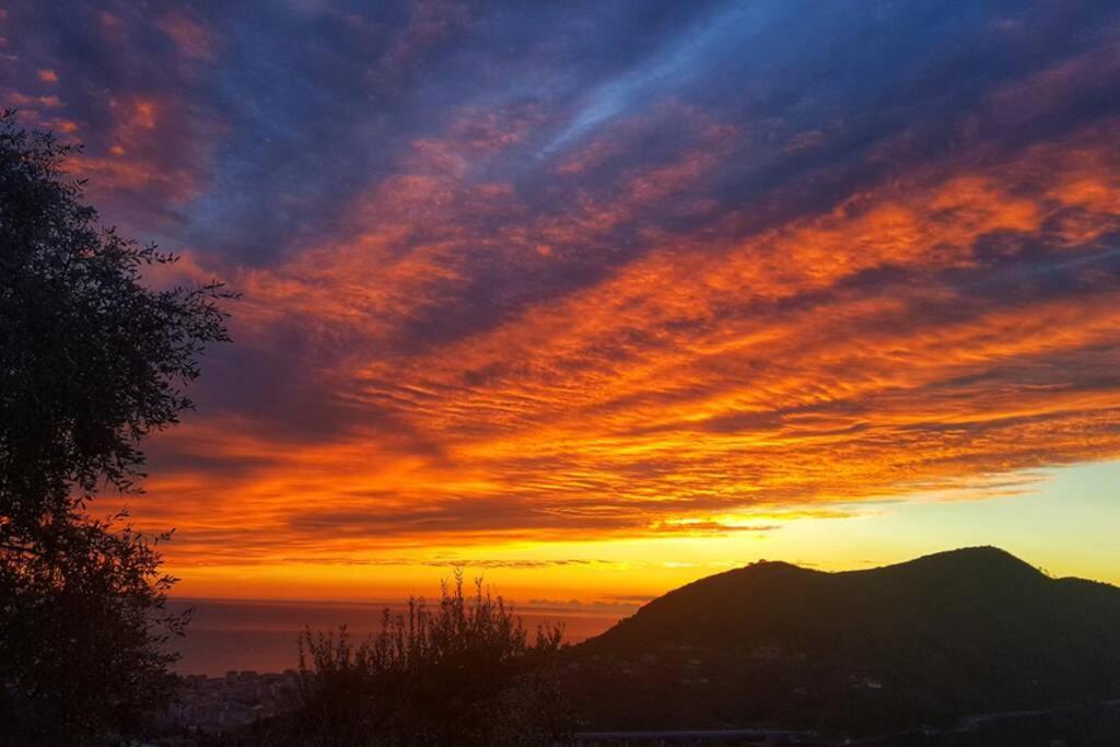 La Vivagna - Casa Vista Mare Tra Gli Ulivi Leivi Exterior foto