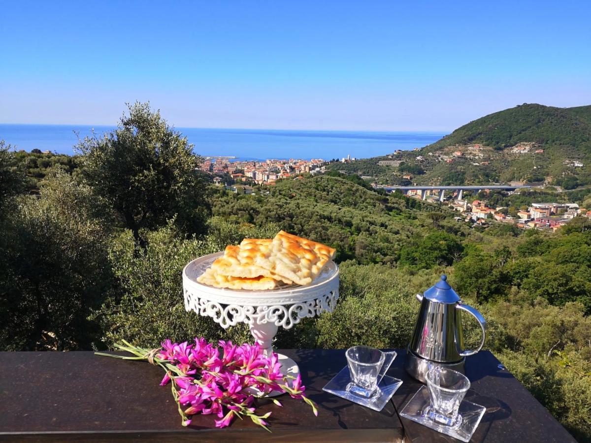 La Vivagna - Casa Vista Mare Tra Gli Ulivi Leivi Exterior foto
