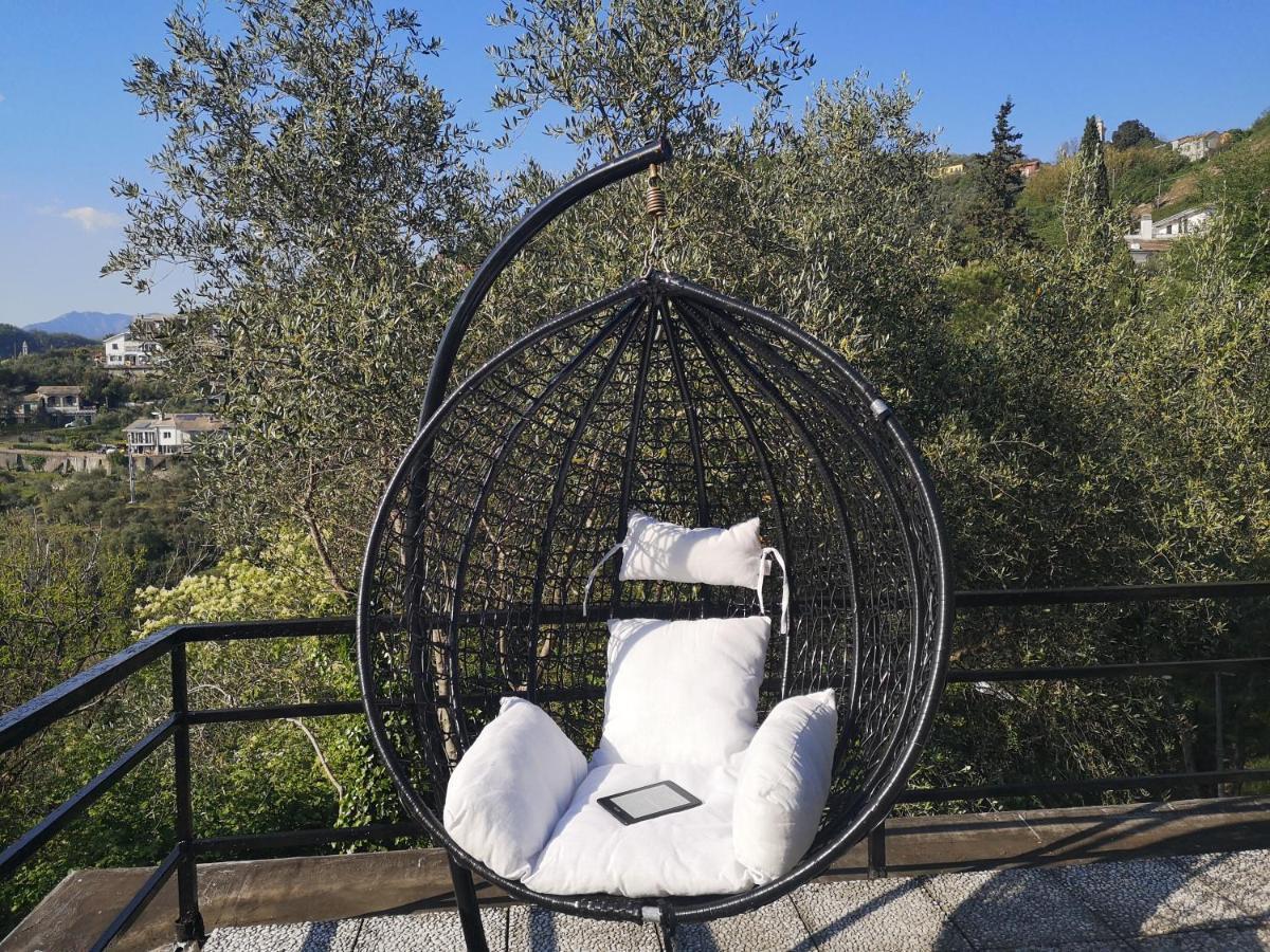La Vivagna - Casa Vista Mare Tra Gli Ulivi Leivi Exterior foto